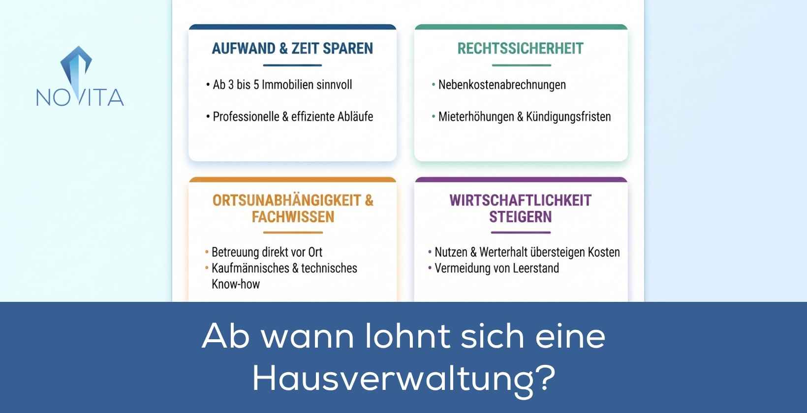 Ab wann lohnt sich eine Hausverwaltung Übersicht